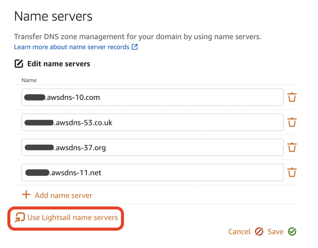 mapping name servers